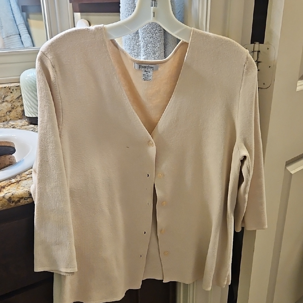 Jones New York Cream Women's Cardigan